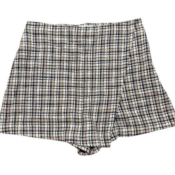ABERCROMBIE & FITCH | Women’s Navy Blue Plaid Tweed Skort size Medium NEW Preppy - Picture 2 of 10
